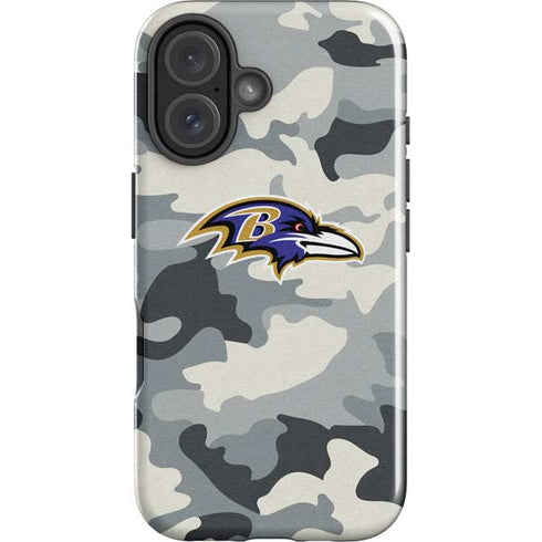 NFL Baltimore Ravens Camo iPhone 16 Impact Case